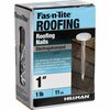 Hillman Roofing Nail, 1 in L, 2D, Steel, Electro Galvanized Finish, 11 ga 461455